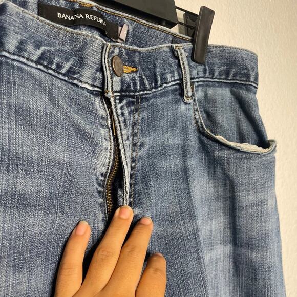 Banana Republic Mens Jeans 34 Tapered Denim Blue Casual Light Wash 34x32 - Picture 8 of 14